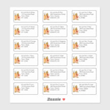 Autumn Pumpkin Floral Nome e Endereço