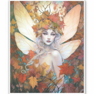 Adesivo Autumn Woodland Fairy Fantasy Art