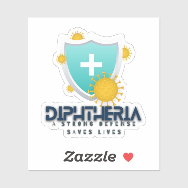 Adesivo Auxílio a Estudo da Difteria - Forte Defesa salva  (Folha)