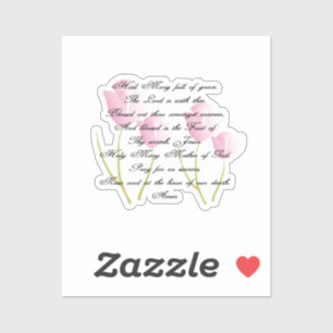 Adesivo Ave Mary Prayer