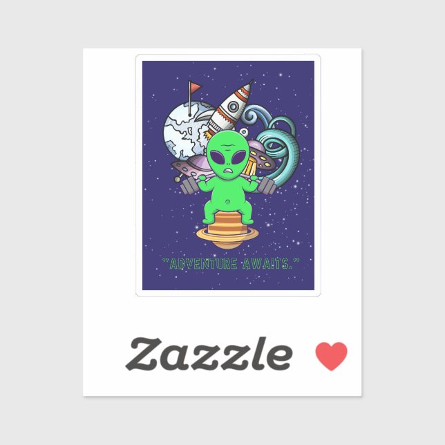 Adesivo aventura aguarda (Folha)