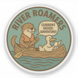 Adesivo Aventureiros do Rio Humor Atual Canoagem