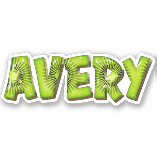 Adesivo Avery Name Kiwi Design Aufkleber Sticker (Frente)