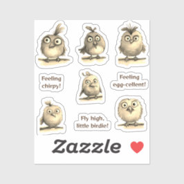 Adesivo Aves brancas e brancas 1 sepia