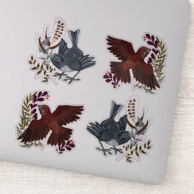Adesivo Aves de Férias Elegantes (Detalhe)