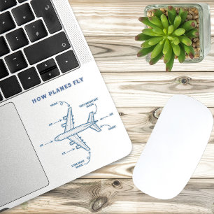 Adesivo Avião Engraçado Como Voam Aviões Piloto ou Tripula