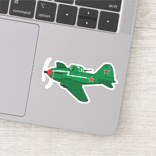 Adesivo Avião retrógrado de desenho animado