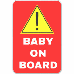 Adesivo Aviso Ao Bebê No Carro Do Conselho