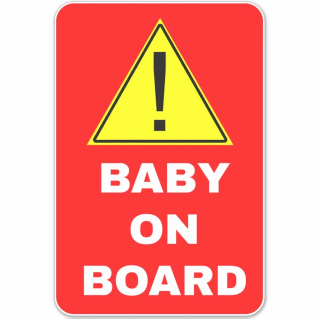 Adesivo Aviso Ao Bebê No Carro Do Conselho (Frente)