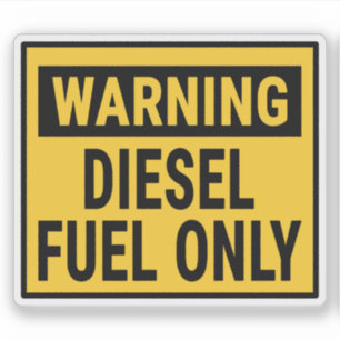 Adesivo Aviso Apenas Combustível Diesel