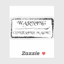 Adesivo Aviso: Contém Magic Sticker