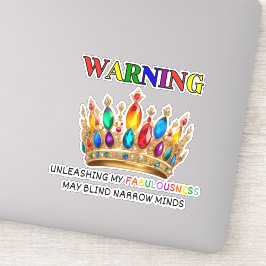 Adesivo Aviso de orgulho gay