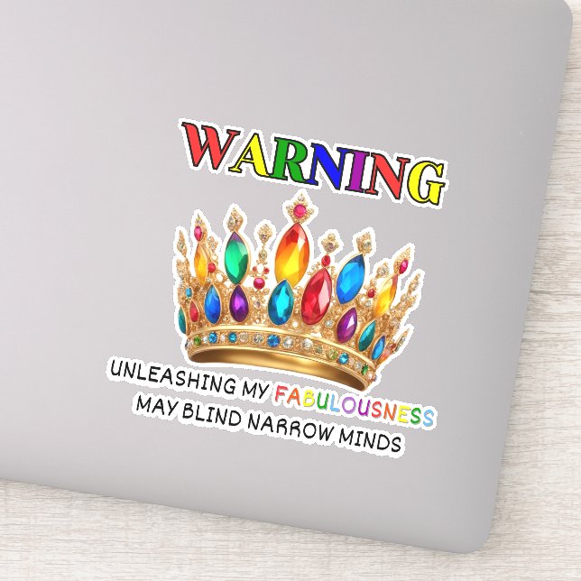 Adesivo Aviso de orgulho gay (Detalhe)