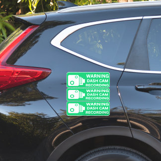 Adesivo Aviso de segurança da câmara do veículo de registr