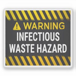 Adesivo Aviso Perigo de Resíduos Infecciosos