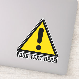 Adesivo Aviso Personalizado de Texto Personalizado Sinal d