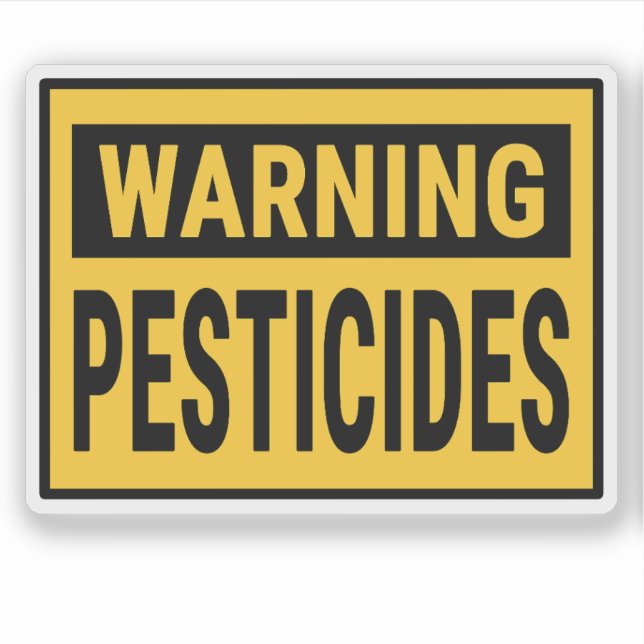 Adesivo Aviso Pesticidas  (Frente)