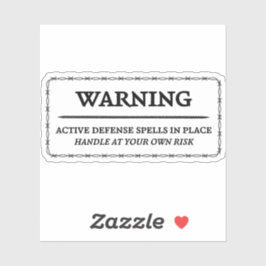 Adesivo Aviso: Vinheta de Ortografia Ativa