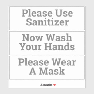 Adesivo Avisos de Higiene Sanitária como Sticker