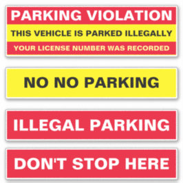 Adesivo Avisos e Avisos Ilegais sobre Violações de Estacio