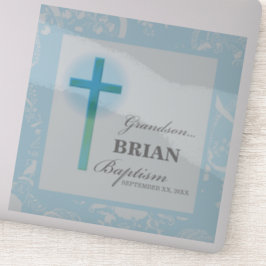 Adesivo Avô Baptism Blue Lace Personalizado