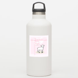 Adesivo Avô Baptism Lâmpada Rosa Personalizada