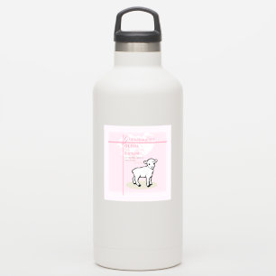 Adesivo Avô Baptism Lâmpada Rosa Personalizada