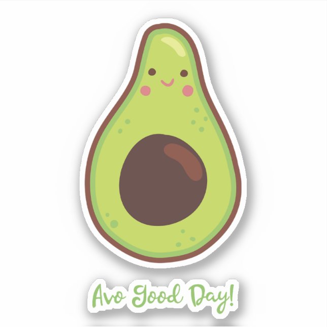Adesivo Avo Good Day Punny Avocado Cutout (Frente)