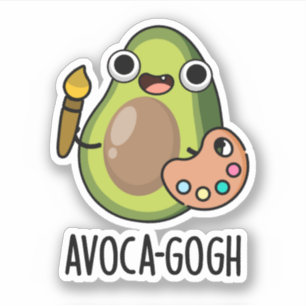 Adesivo Avoca-gogh Funny Avocado Artista Pun