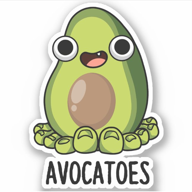 Adesivo Avoca-toes Funny Avocado Puns (Frente)
