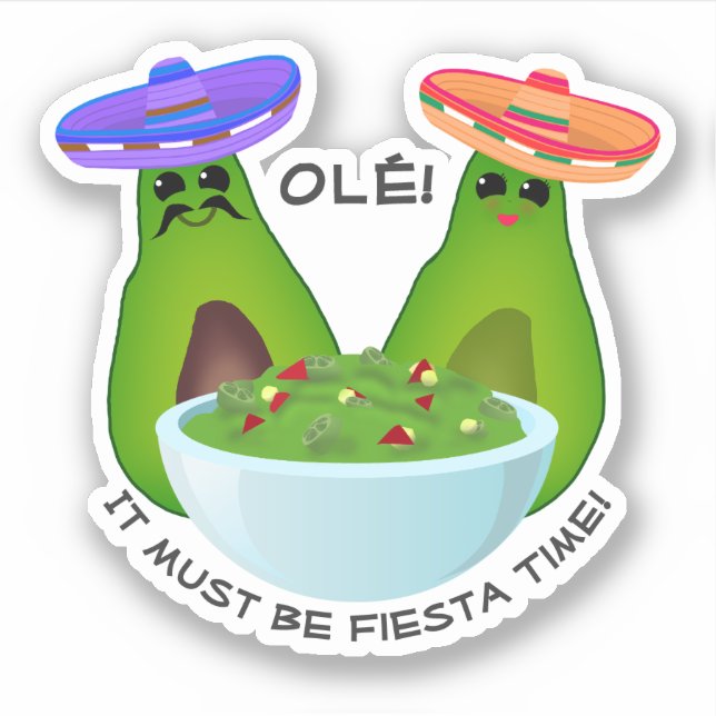 Adesivo Avocado Casal e Guacamole (Frente)