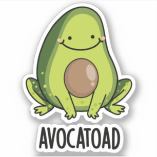 Adesivo Avocatoad Engraçado Avocado Topete