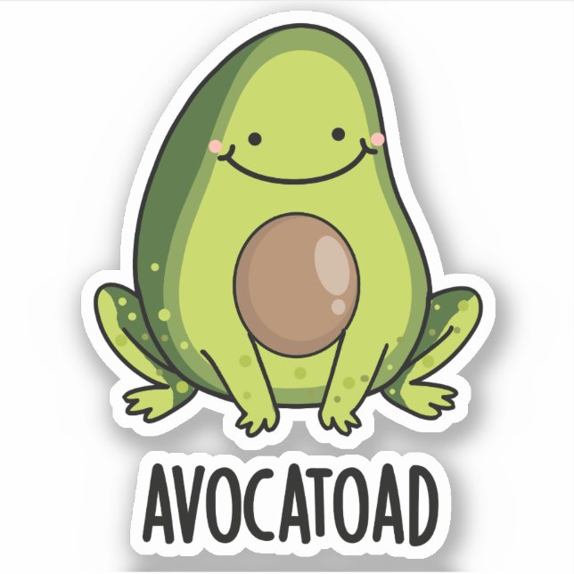 Adesivo Avocatoad Engraçado Avocado Topete (Frente)