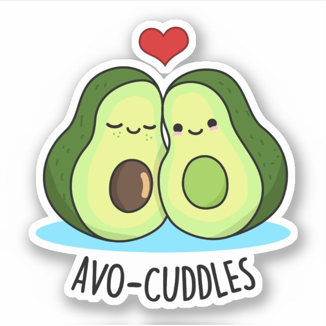 Adesivo Avocudles Funny Avocado Casal Pun (Frente)