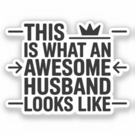 Adesivo Awesome Husband Graphic Typography