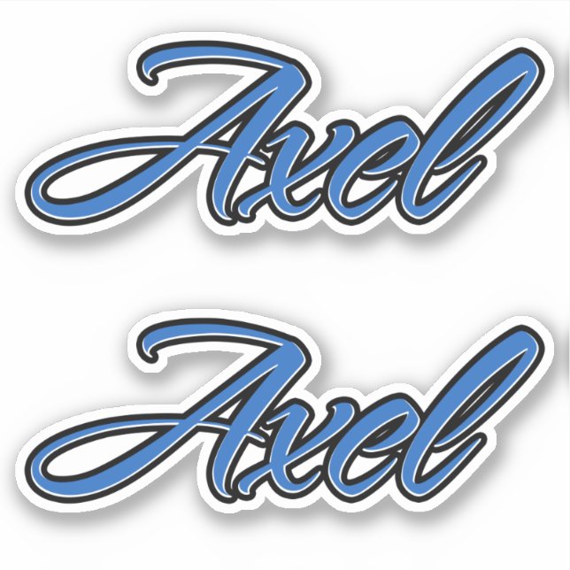 Adesivo Axel Name blue Aufkleber Sticker Stickerset (Frente)