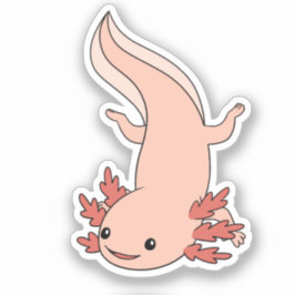 Adesivo Axolotl Hetero para baixo
