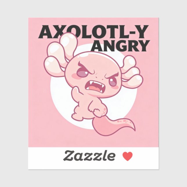 ADESIVO AXOLOTL-Y ANGRY (Folha)