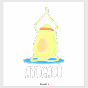 Adesivo Ayogado Avocado Yoga Lover