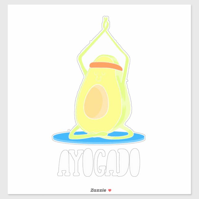 Adesivo Ayogado Avocado Yoga Lover (Folha)