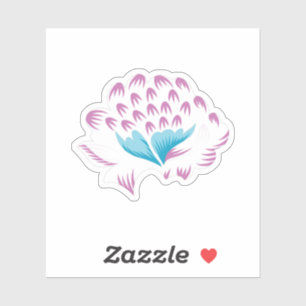 Adesivo Azul de Cornflower claro, Megenta Céu, Girly