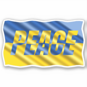 Adesivo Azul e Amarelo Ucrânia inspiram sem guerra de paz