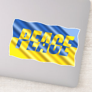 Adesivo Azul e Amarelo Ucrânia inspiram sem guerra de paz
