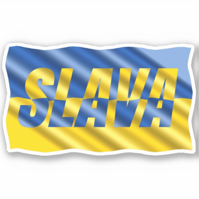 Adesivo Azul e Amarelo Ucrânia inspiram sem guerra de paz (Frente)