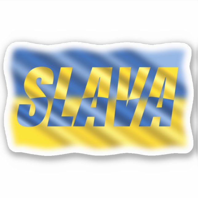 Adesivo Azul e Amarelo Ucrânia inspiram sem guerra de paz (Frente)