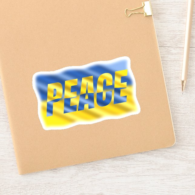 Adesivo Azul e Amarelo Ucrânia inspiram sem guerra de paz (Notebook)