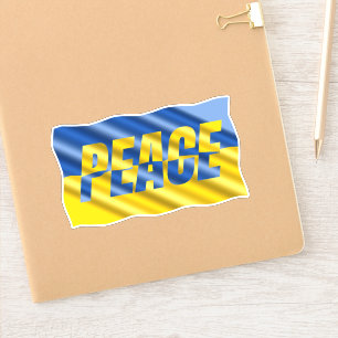 Adesivo Azul e Amarelo Ucrânia inspiram sem guerra de paz
