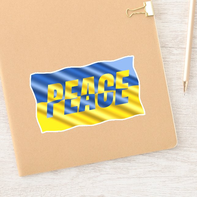Adesivo Azul e Amarelo Ucrânia inspiram sem guerra de paz (Notebook)