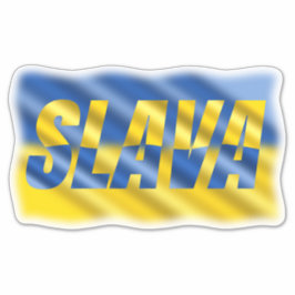 Adesivo Azul e Amarelo Ucrânia inspiram sem guerra de paz