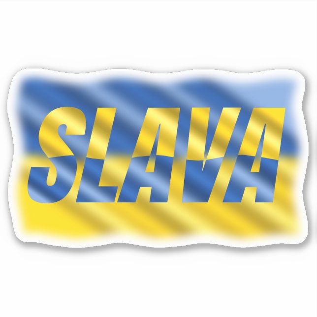 Adesivo Azul e Amarelo Ucrânia inspiram sem guerra de paz (Frente)